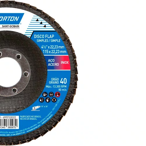 Disco Flap Original 115X22#40 R822 FIBRA - Norton