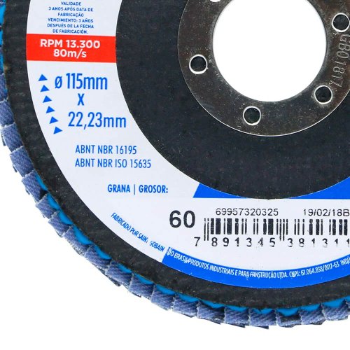 Disco Flap Original 115X22#60 R822 FIBRA - Norton