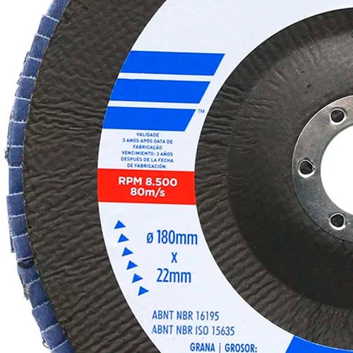 Disco Flap Original 180X22#40 R822 FIBRA - Norton