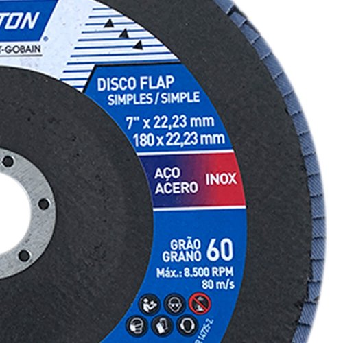 Disco Flap Original 180X22#60 R822 FIBRA - Norton