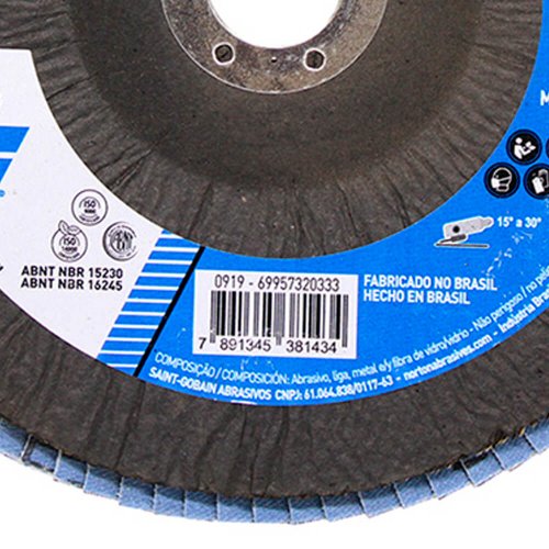 Disco Flap Original 180X22#80 R822 FIBRA - Norton