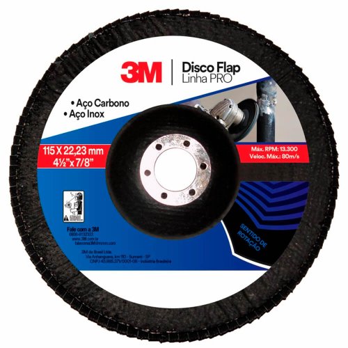 Disco Flap PRO 115mm #60 Plástico - HB004615983 - 3M