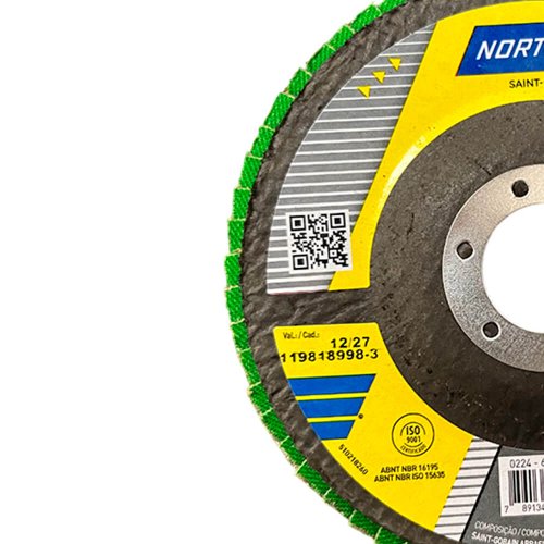 Disco Flap Standard Fibra R244 115 x 22mm Grão 40 - Norton
