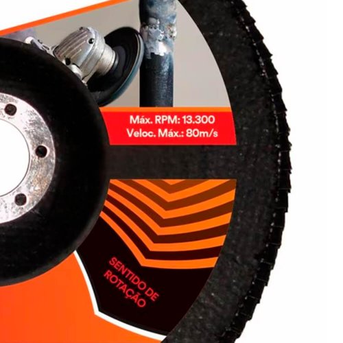 Disco Flap Uso Geral 115mm #80 - HB004615694 - 3M