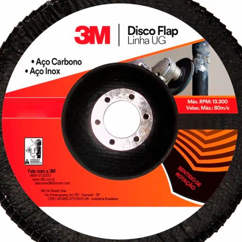 Disco Flap Uso Geral 115mm #80 - HB004615694 - 3M