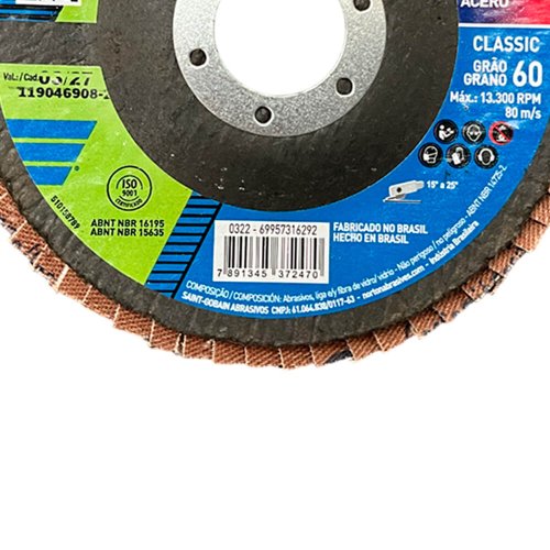 Disco Flap115X22#60 R801 FIBRA - Norton
