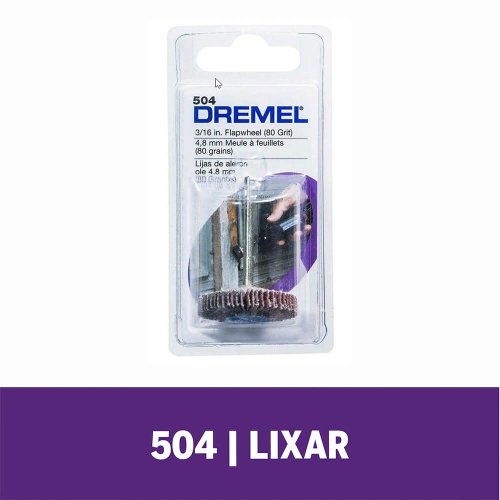 Disco Lixa Grana 80 - 3/16 - 4,8 mm Ref.: 504 - Dremel