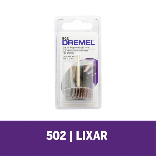 Disco Lixa Grana 80- 3/8 - 9,5 mm Ref.: 502 - Dremel
