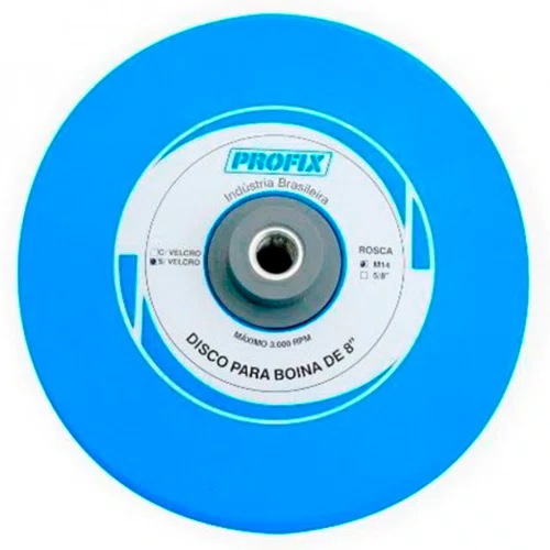 Disco para Politriz em Espuma 8" Azul Sem Velcro - Profix