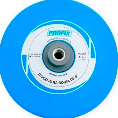 Disco para Politriz em Espuma 8" Azul Sem Velcro - Profix
