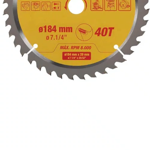 Disco para Serra Circular Metal Duro Madeira 184x20mm para 40 Dentes - Starrett