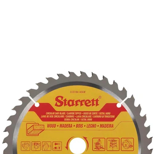 Disco para Serra Circular Metal Duro Madeira 184x20mm para 40 Dentes - Starrett