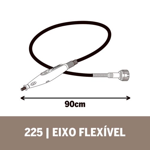 Eixo/ Acoplamento Flexível de Micro Retifica Ref.: 225 - Dremel