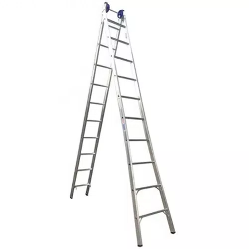 Escada Extensível Dupla de Alumínio com 10 Degraus - Real Escadas