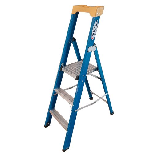 Escada Plataforma Profissional 3 Degraus 1,20m - W Bertolo