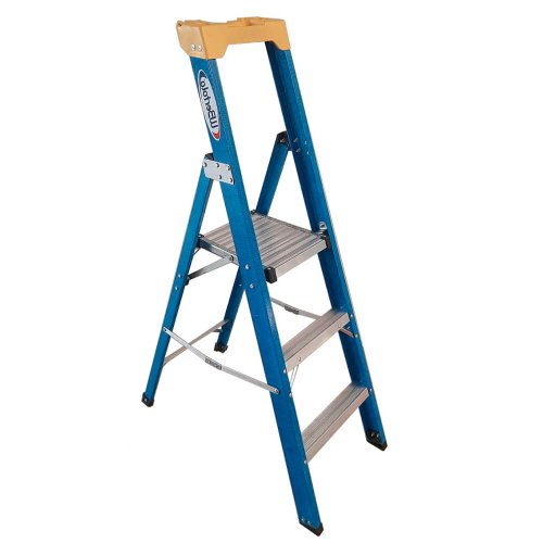 Escada Plataforma Profissional 3 Degraus 1,20m - W Bertolo