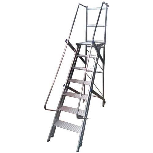 Escada Plataforma Trepadeira 6 Degraus 1,75m - Real Escadas
