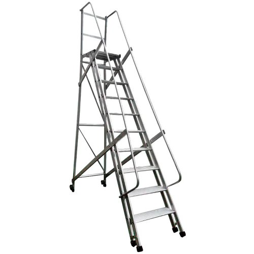 Escada Plataforma Trepadeira 9 Degraus 2,50m - Real Escadas