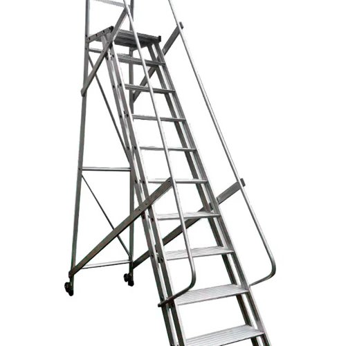 Escada Plataforma Trepadeira 9 Degraus 2,50m - Real Escadas