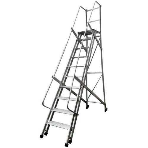 Escada Plataforma Trepadeira 9 Degraus 2,50m - Real Escadas