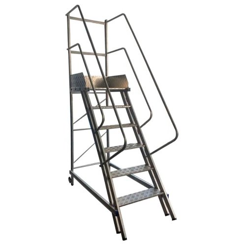Escada Plataforma Trepadeira NR12 5 Degraus 1,5m - Real Escadas