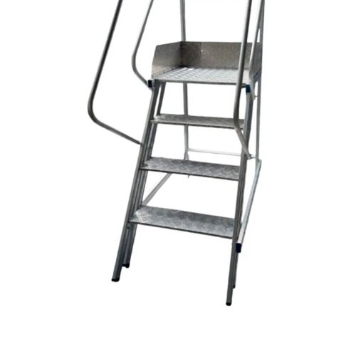 Escada Plataforma Trepadeira NR12 com 3 Degraus 1m - Real Escadas