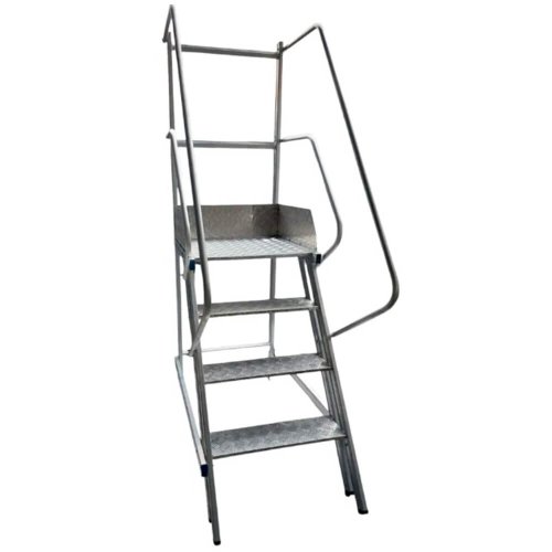 Escada Plataforma Trepadeira NR12 com 3 Degraus 1m - Real Escadas