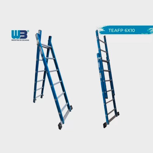 Escada Tesoura/ Extensível 06/10 1,90 x 3,20m - W Bertolo