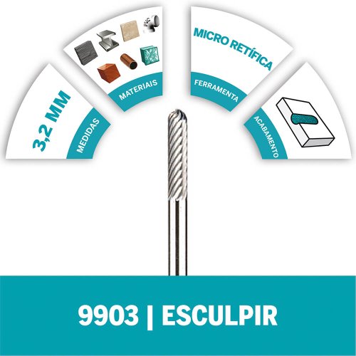 Escariador 1/8" (3,2 mm) Ref.: 9903 - Dremel
