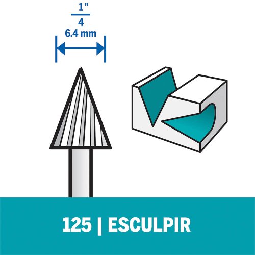 Escariador Conico 1/4" REF 125 - Dremel