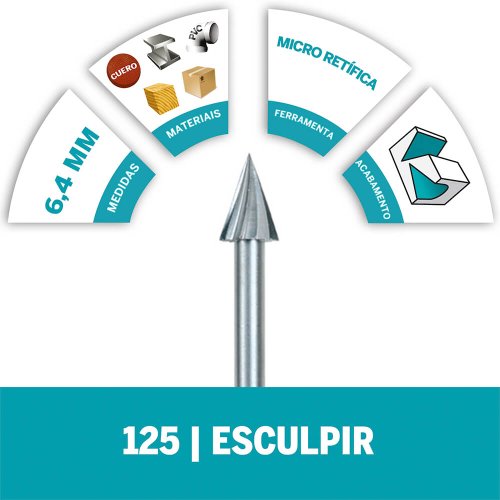 Escariador Conico 1/4" REF 125 - Dremel