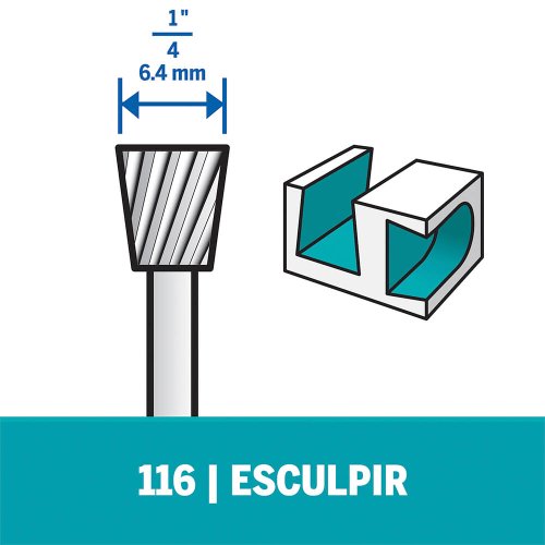 Escariador Inclinado 6,3MM HSS Ref.116 - Dremel