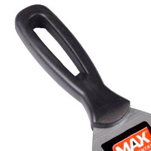 Espátula Cabo Plástico Preto 10cm Aço - Max Ferramentas