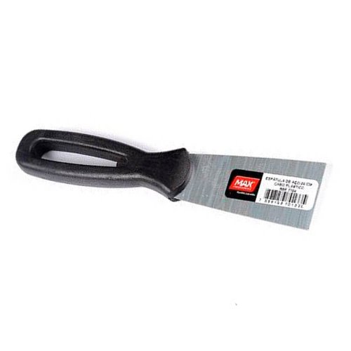 Espátula Cabo Plástico Preto 4cm Aço - Max Ferramentas