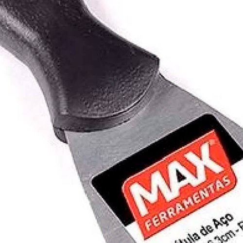 Espátula Cabo Plástico Preto 6cm Aço - Max Ferramentas
