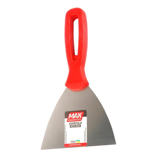 Espátula de Aço Inox com Cabo de Plástico 10cm - Max Ferramentas