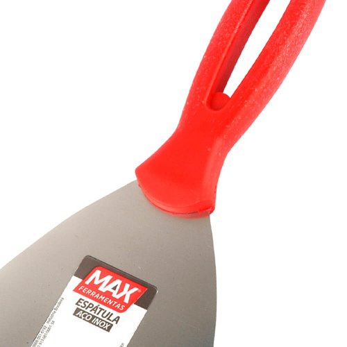 Espátula de Aço Inox com Cabo de Plástico 8cm - Max Ferramentas