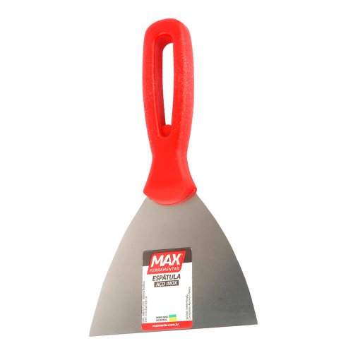 Espátula de Aço Inox com Cabo de Plástico 8cm - Max Ferramentas