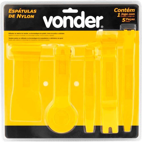 Espátula De Nylon Jogo Com 5 peças Para Automóvel - Vonder