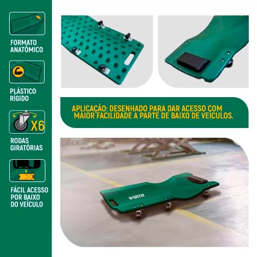 Esteira para Mecânico com Encosto - Sata