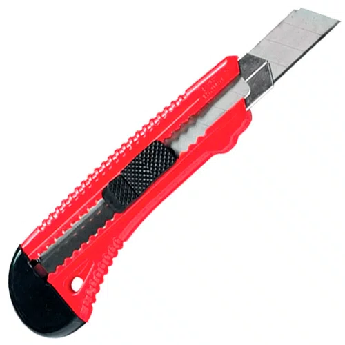 Estilete Profissional Retrátil Ponta Metal 18mm Comprimento 131mm - MTX