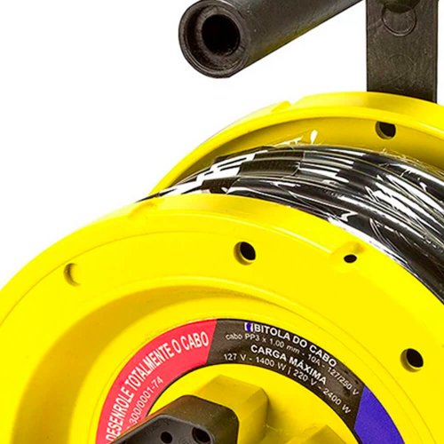 Extensão Carretel Cabo PP 3 x 1,0 15 metros - Brumaplastic