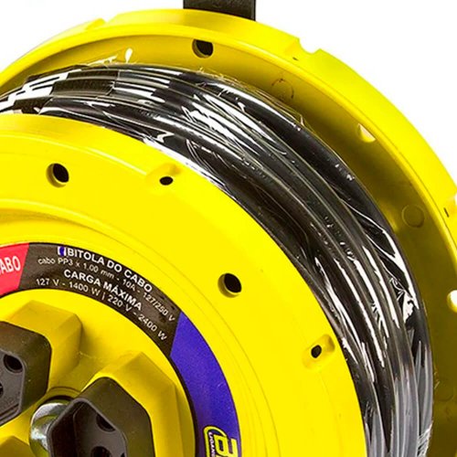 Extensão Carretel Cabo PP 3 x 1,0 15 metros - Brumaplastic