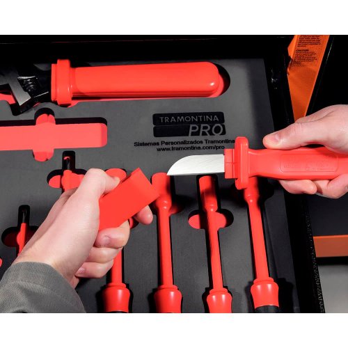 Faca Reta Desencapadora Isolada IEC 60900 7'' - Tramontina PRO