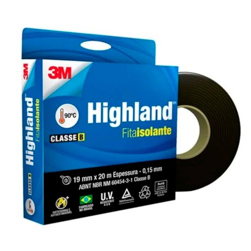 Fita Adesiva Isolante Highland 19mm x 20m - 3M