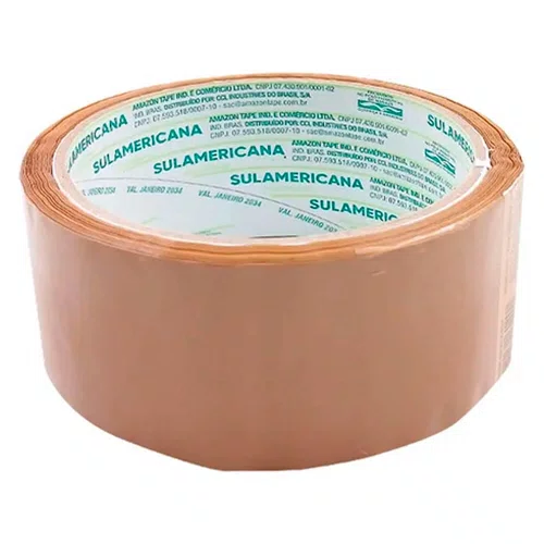 Kit 15 un. Fita Adesiva Marrom para Embalagem e Empacotamento 48MMX100M - Sulamericana