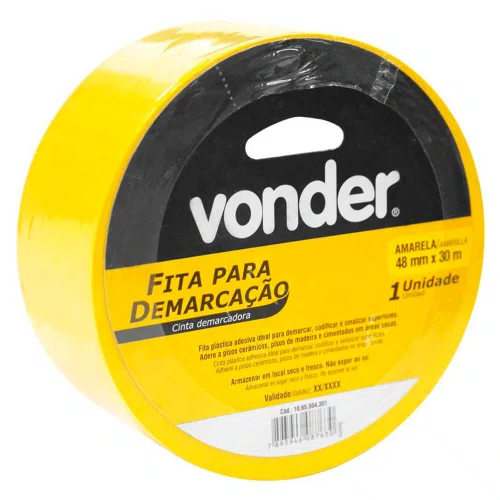 Fita Adesiva para Demarcação 48mm x 30m Amarela - Vonder