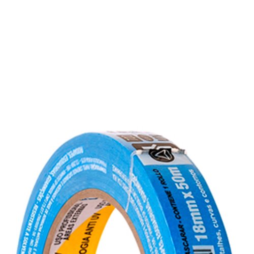 Fita Crepe 722 18mm x  50m Azul (Anti UV-IMOB) - Adelbras