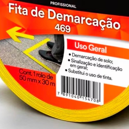 Fita Demarcação Solo Amarela FT 50mm x 30m 469 - 3M