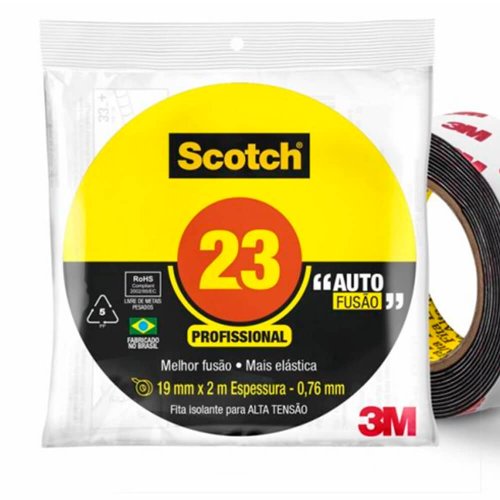 Fita Isolante 23 BR Auto Fusão 19mm x 2m - 3M